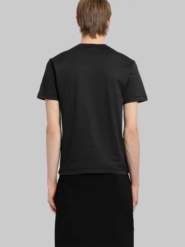 Logo Patch Short Sleeves T-Shirt Black - STONE ISLAND - BALAAN 5