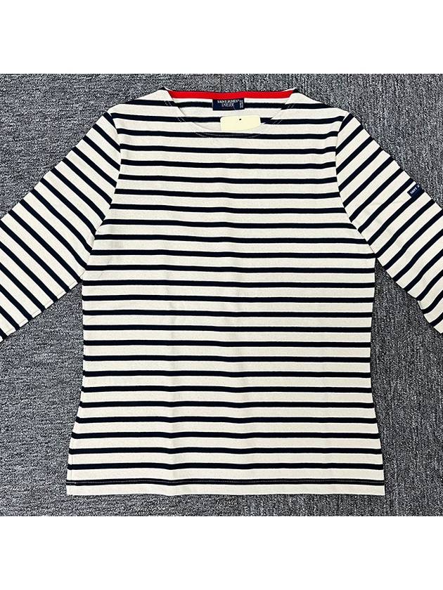 VAUJANY heart patch long sleeve t shirt 8649 ECRU MARINE - SAINT JAMES - BALAAN 3