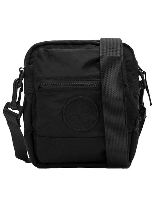 Logo Patch Cross Bag Black - STONE ISLAND - BALAAN 2