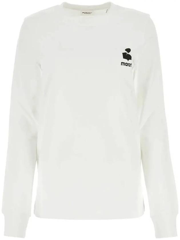 Women's Gabby Logo Print Long Sleeve T-Shirt White - ISABEL MARANT - BALAAN 1