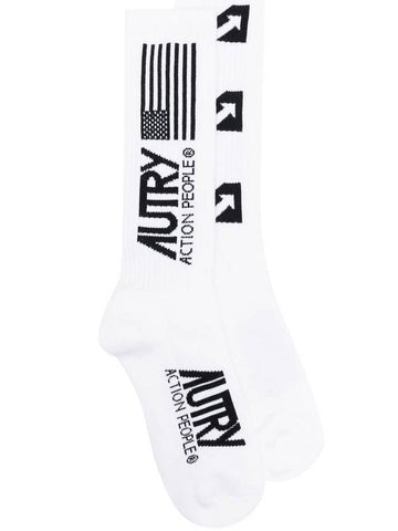 Iconic Logo Socks White - AUTRY - BALAAN 1