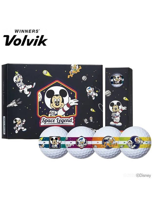 Golf Ball Disney Track Astronaut 360 3 Piece 1 Dozen 12 Balls - VOLVIK - BALAAN 1