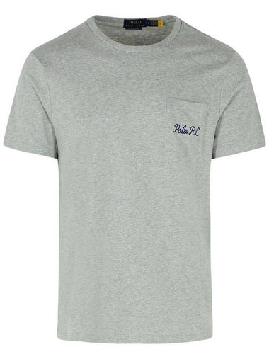 Polo Ralph Lauren Gray Cotton T-Shirt - POLO RALPH LAUREN - BALAAN 1