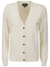 Bella Logo Embroidery Cardigan Ivory - A.P.C. - BALAAN 2