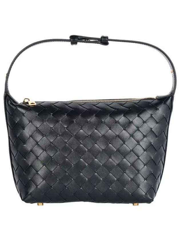 Intrecciato Small Leather Shoulder Bag Black - BOTTEGA VENETA - BALAAN 2