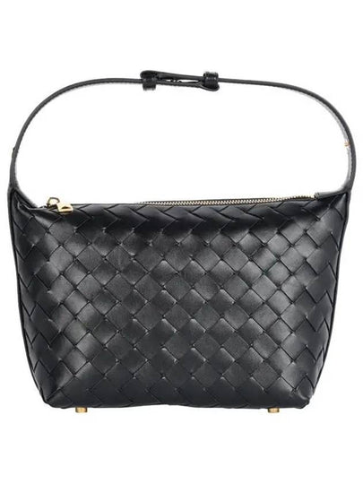 Intrecciato Small Leather Shoulder Bag Black - BOTTEGA VENETA - BALAAN 2