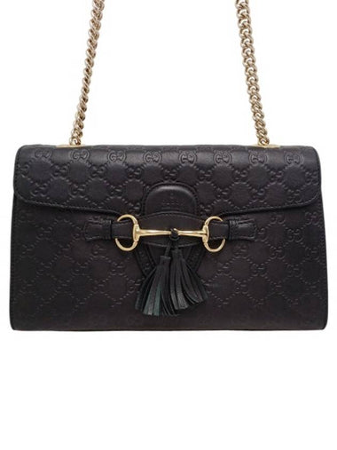 295402 Horsebit tassel detail Emily shoulder bag - GUCCI - BALAAN 1