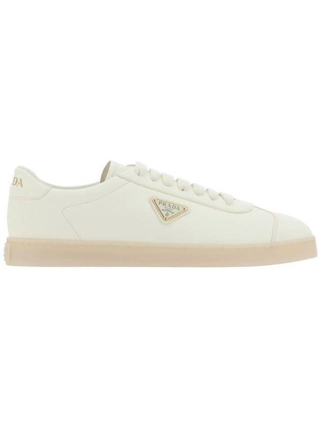 Lane leather low top sneakers Ivory - PRADA - BALAAN 1