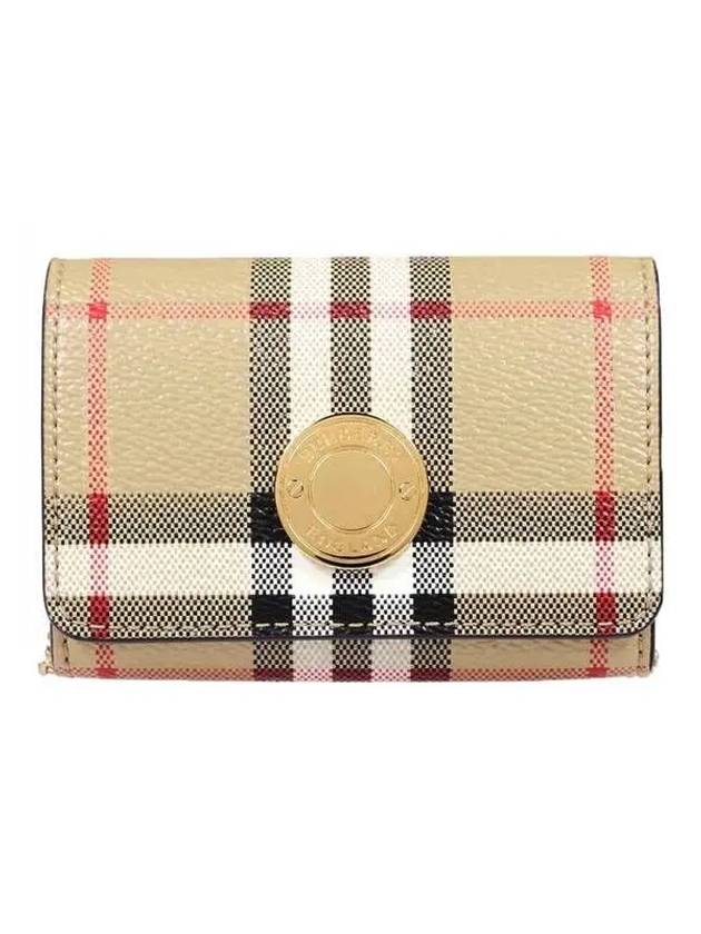 Check Detachable Chain Strap Wallet Archive Beige - BURBERRY - BALAAN 2