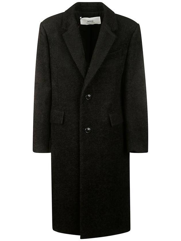 Men's Wool Single Coat Black - AMI - BALAAN 1