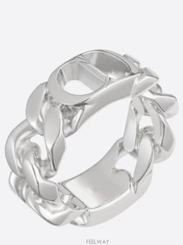 CD Icon Chain Link Ring Silver - DIOR - BALAAN 4