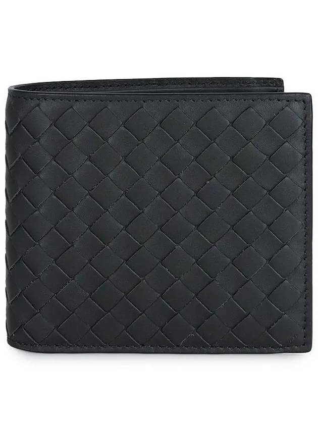 Intrecciato Weaving Half Wallet Dark Grey - BOTTEGA VENETA - BALAAN 3