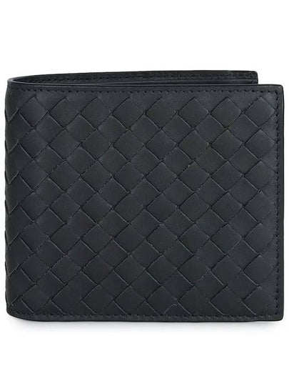 Intrecciato Weaving Half Wallet Dark Grey - BOTTEGA VENETA - BALAAN 2