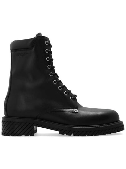 BLACK LEATHER BOOTS OMID025F23LEA0011010 - OFF WHITE - BALAAN 2