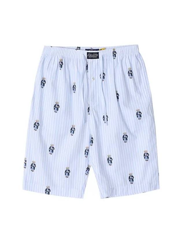 Bear Stripe Pajama Shorts Blue - POLO RALPH LAUREN - BALAAN 3