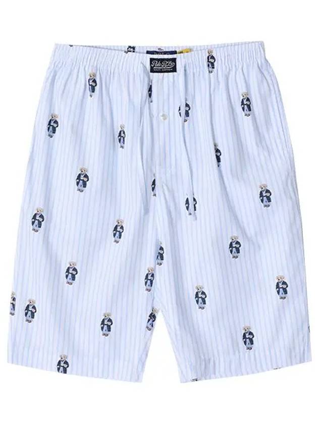 Bear Stripe Pajama Shorts Blue - POLO RALPH LAUREN - BALAAN 4