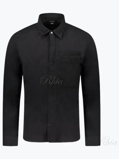 Gabardine Utility Long Sleeve Shirt Black - CP COMPANY - BALAAN 2