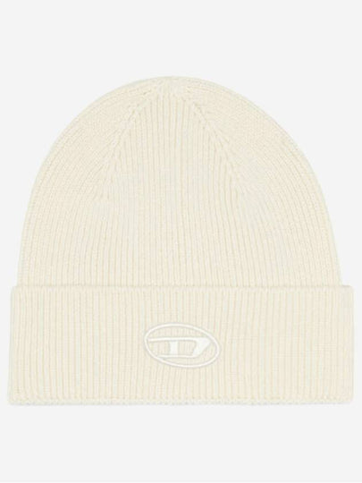 K Coder Pulley B Logo Embroidered Beanie Ivory - DIESEL - BALAAN 2