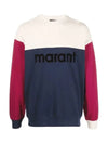 Afton Logo Cotton Sweatshirt Navy - ISABEL MARANT - BALAAN 3