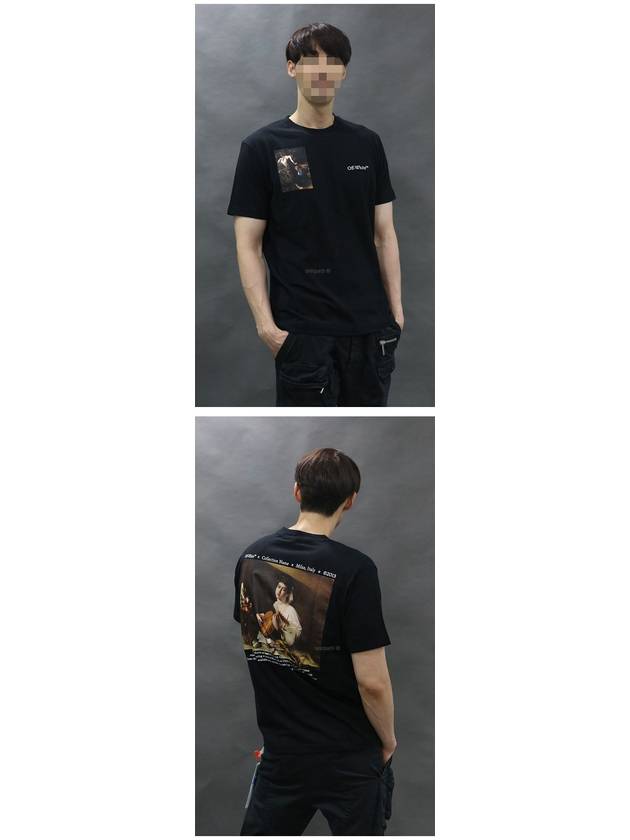 Caravaggio Print Short Sleeve T-Shirt Black - OFF WHITE - BALAAN 4