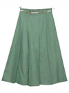 Double G Chain Pleated Skirt Green - GUCCI - BALAAN 2