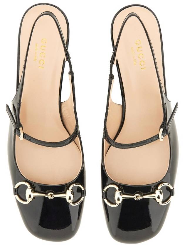 Horsebit slingback heel black - GUCCI - BALAAN 6