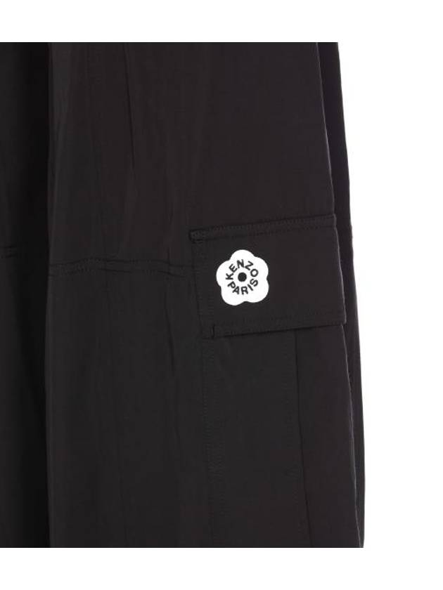 Drawstring Cargo Straight Pants Black - KENZO - BALAAN 4