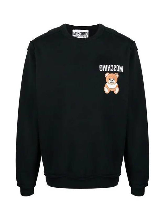 Teddy bear embroidery logo sweatshirt black 1774227 1555 - MOSCHINO - BALAAN 2