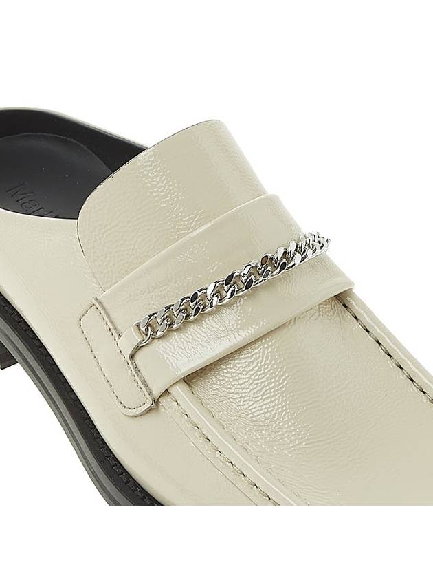 Metal Chain Embellished Bloafer White - MARTINE ROSE - BALAAN 9