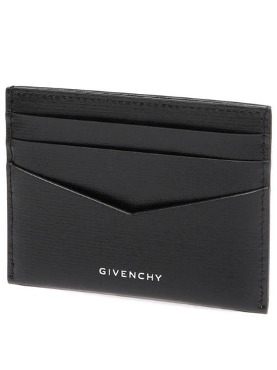 Logo Leather Card Wallet Black - GIVENCHY - BALAAN 2