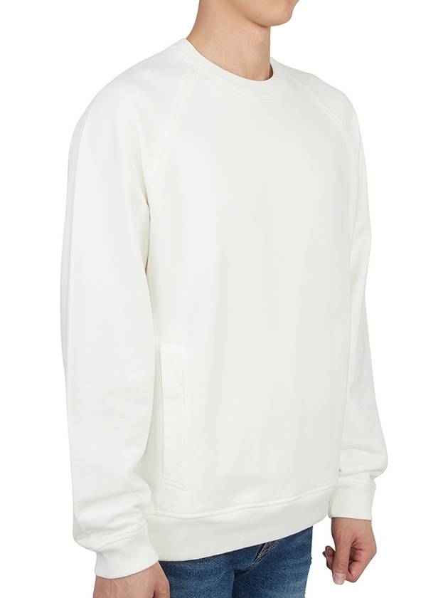 Men's Garment Dyed Crew Neck Sweatshirt White - TEN C - BALAAN 4