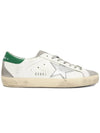 Superstar Green Heel Tab Leather Sneakers White - GOLDEN GOOSE - BALAAN 6