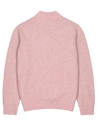 Men s Fisherman Organization Semi High Neck Sweater 2634GXKW PINK - BLACK&WHITE - BALAAN 2