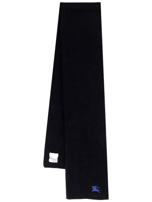 EKD Rib Cashmere Scarf Black - BURBERRY - BALAAN 1