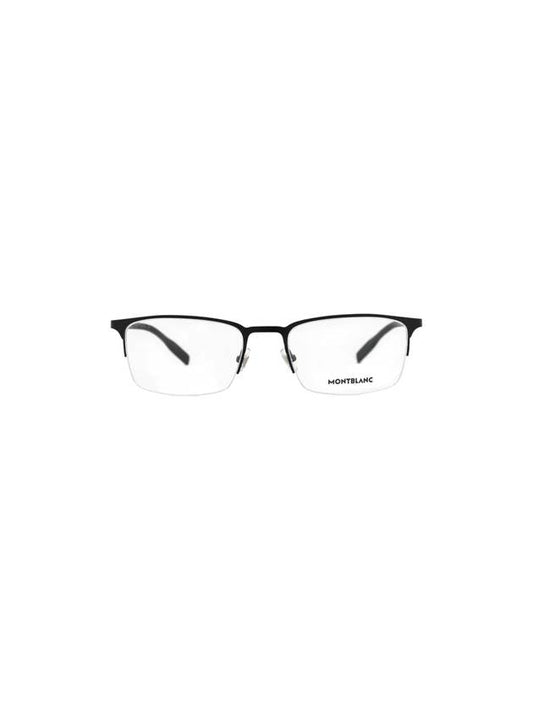 Eyewear Semi-Rimless Metal Eyeglasses Black - MONTBLANC - BALAAN 1