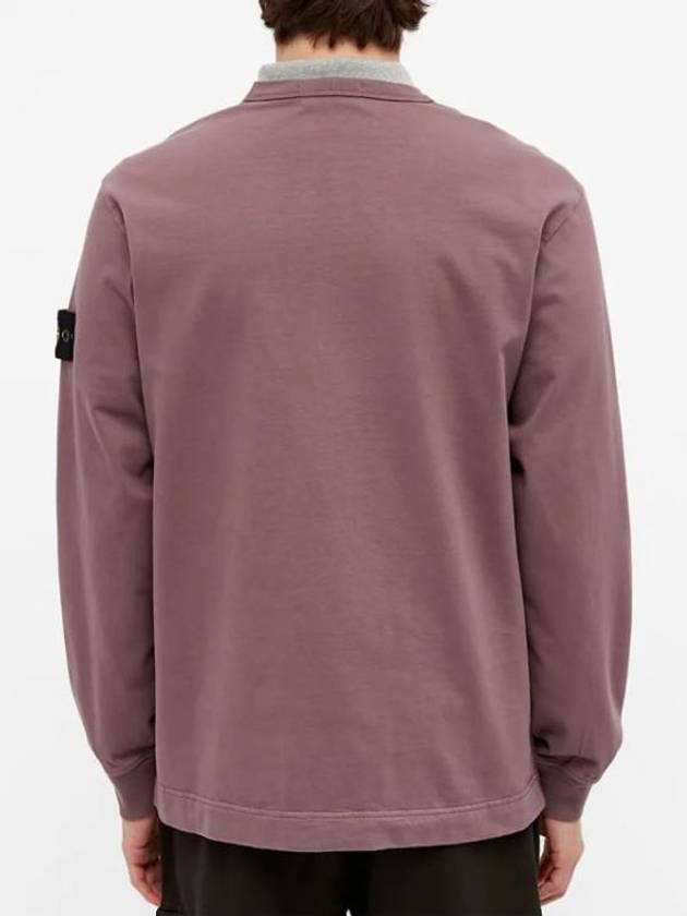 Wappen Patch Crewneck Sweatshirt Purple - STONE ISLAND - BALAAN 4