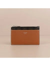 Triomphe Canvas Gold Zipper Card Wallet Tan - CELINE - BALAAN 2