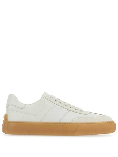 Round Toe Leather Low Top Sneakers White - TOD'S - BALAAN 2