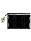 Lady Cannage Patent Calfskin Flap Card Wallet Black - DIOR - BALAAN 2