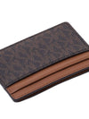 Jet Set Logo Plaque Card Wallet Brown - MICHAEL KORS - BALAAN 8