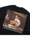 Caravaggio Slim Crew Neck Sweatshirt Black - OFF WHITE - BALAAN 10