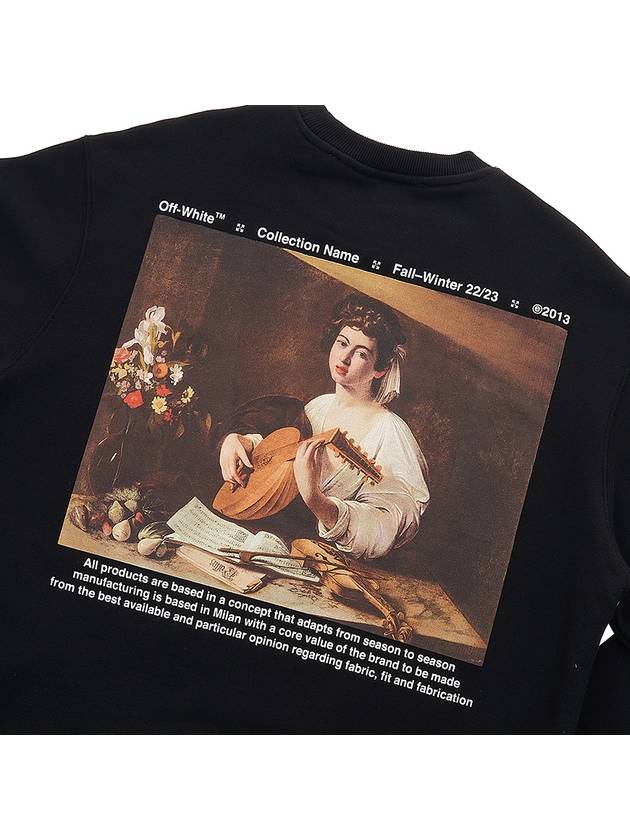 Caravaggio Slim Crew Neck Sweatshirt Black - OFF WHITE - BALAAN 10