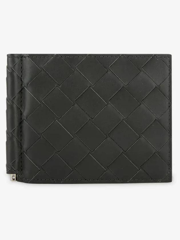 Intrecciato Money Clip Half Wallet Mud Dark Green - BOTTEGA VENETA - BALAAN 3