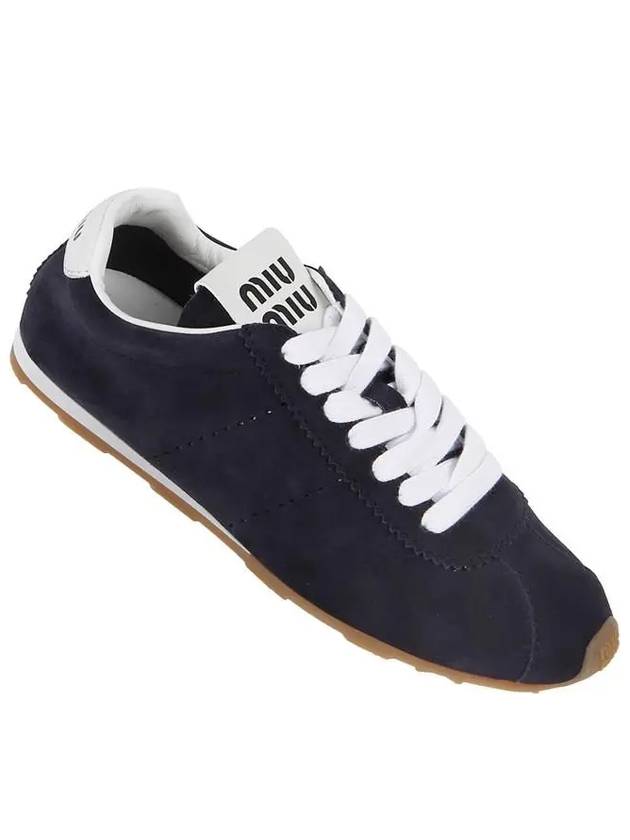 Suede Low Top Sneakers Navy - MIU MIU - BALAAN 2