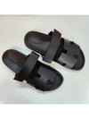 Hermes Chypre H Logo Calfskin Sandals Black - HERMES - BALAAN 8