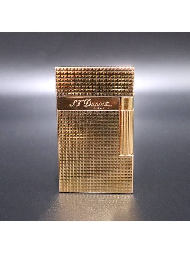 Men s Dupont CA16284 Gold Diamond Head Pattern Line 2 Elegance Lighter gt Lighters Tobacco Supplies Gangbuk used luxury goods - S.T. DUPONT - BALAAN 2