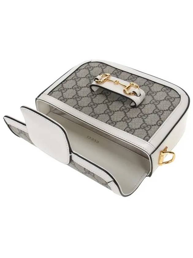 Horsebit 1955 Mini Shoulder Bag Beige White - GUCCI - BALAAN 7