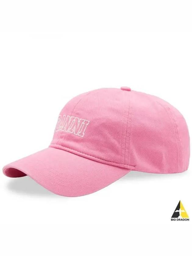 Logo Cotton Ball Cap Pink - GANNI - BALAAN 2