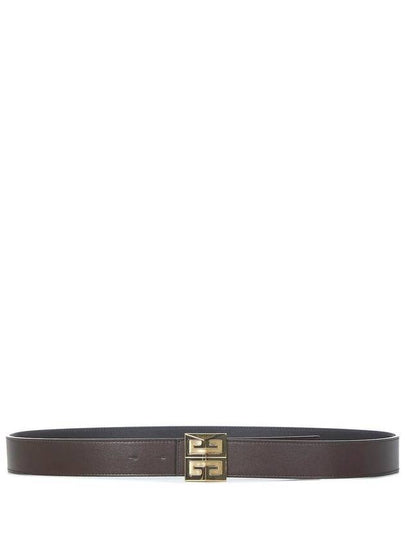 4G Logo Buckle Reversible Leather Belt Brown - GIVENCHY - BALAAN 2