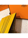 Half wallet, card wallet, silk lining, yellow - HERMES - BALAAN 7